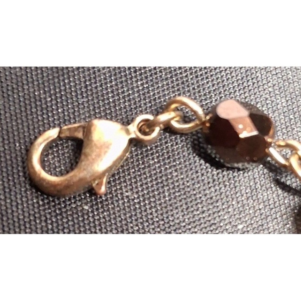 Avon Vintage Gold Tone Filigree Smoky Topaz Amb, Crystal Beaded Pendant Necklace - Picture 14 of 14